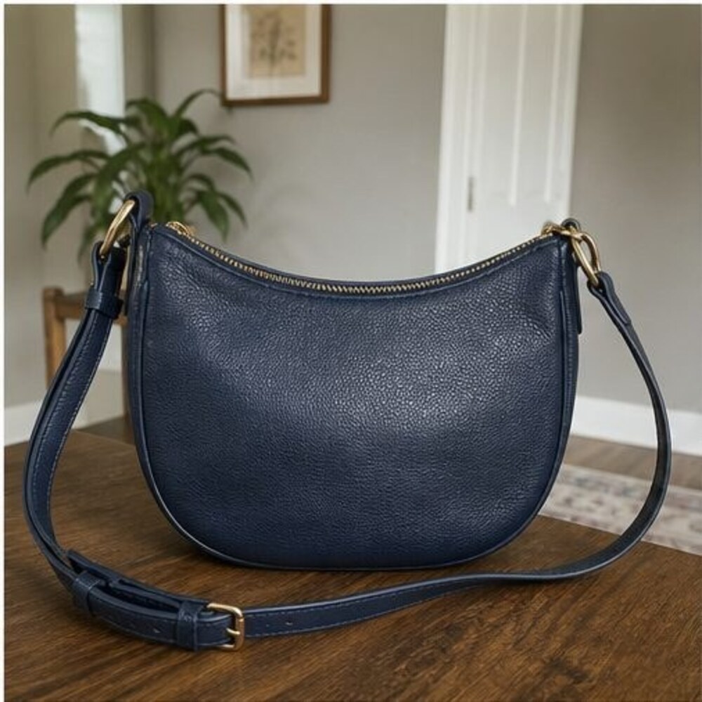 Burgundy Pebbled Crossbody Bag